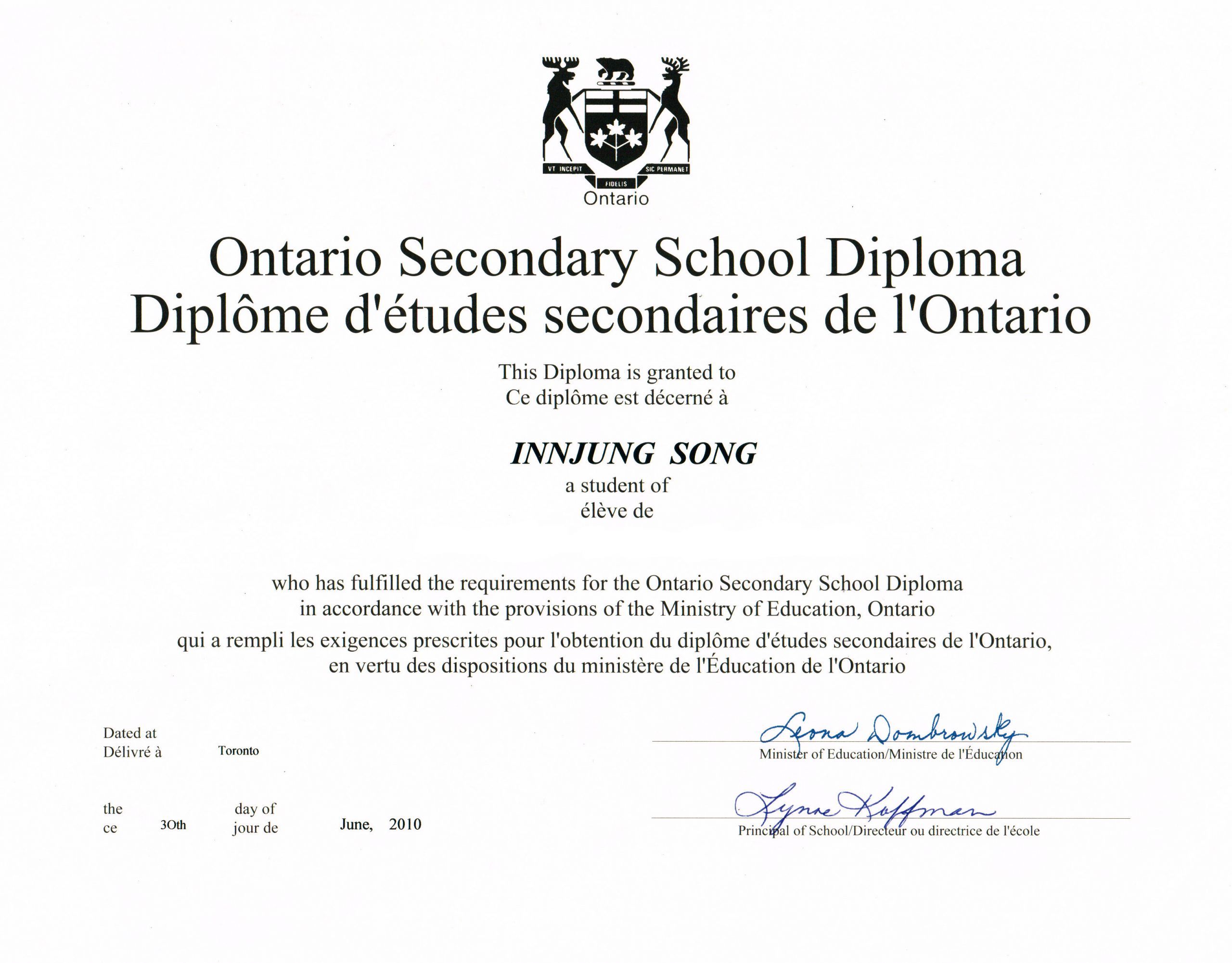 Canadian Grade 12 Diploma OSSD Crown Education